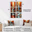 «Red Autumn Mountain Waterfall - Waterfall», ensemble d'art mural sur toile-1812688409-1812688410