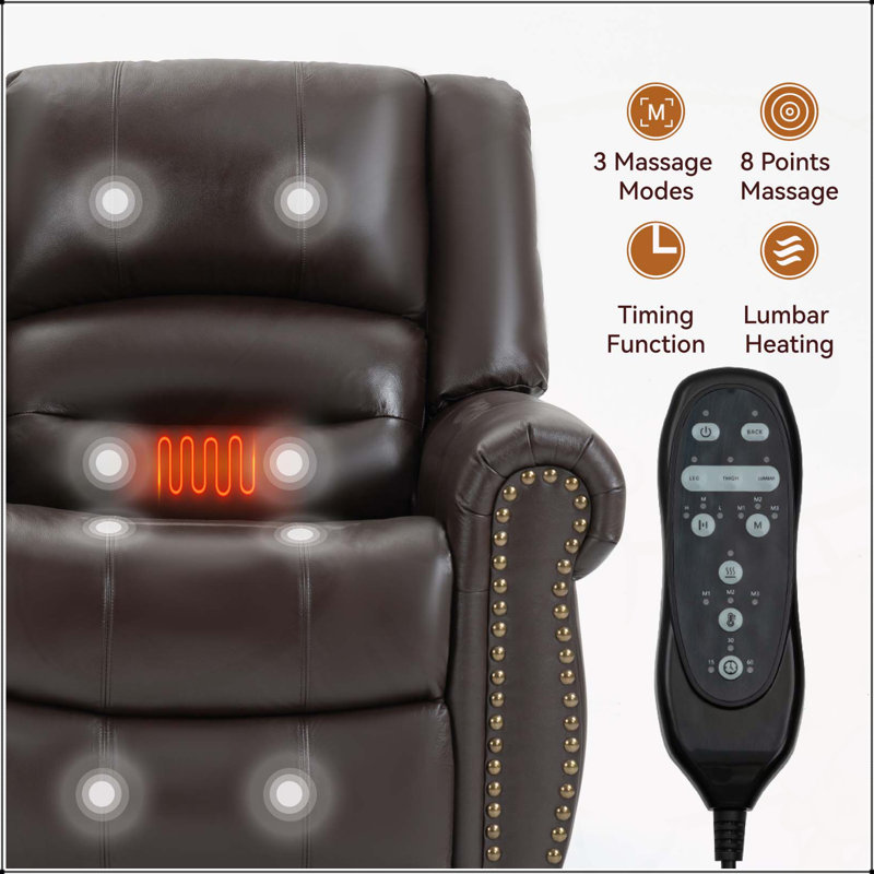 Power Lift Recliner Chair with Heat Massage and Dual Motor for Ultimate Comfort and Convenience