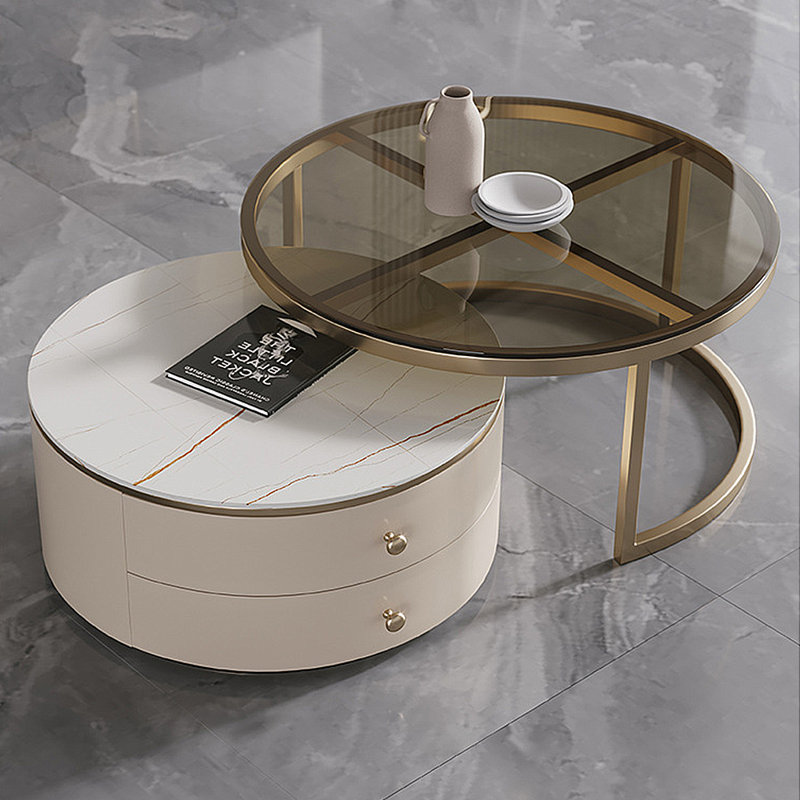 Modern Simple Nesting Glass Coffee Table