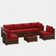 Keyala 7 Piece Rattan Sectional Seating Group with Cushions
