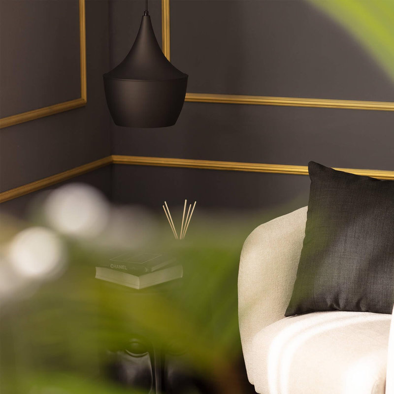 Luminaire suspendu noir 1 lumière