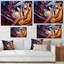Art abstrait marbré mauve abstrait - art mural moderne sur toile-1443245935-1443245922