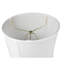 Abat-jour tambour en soie / shantung (araignée) H 19 po x l 18 po en blanc