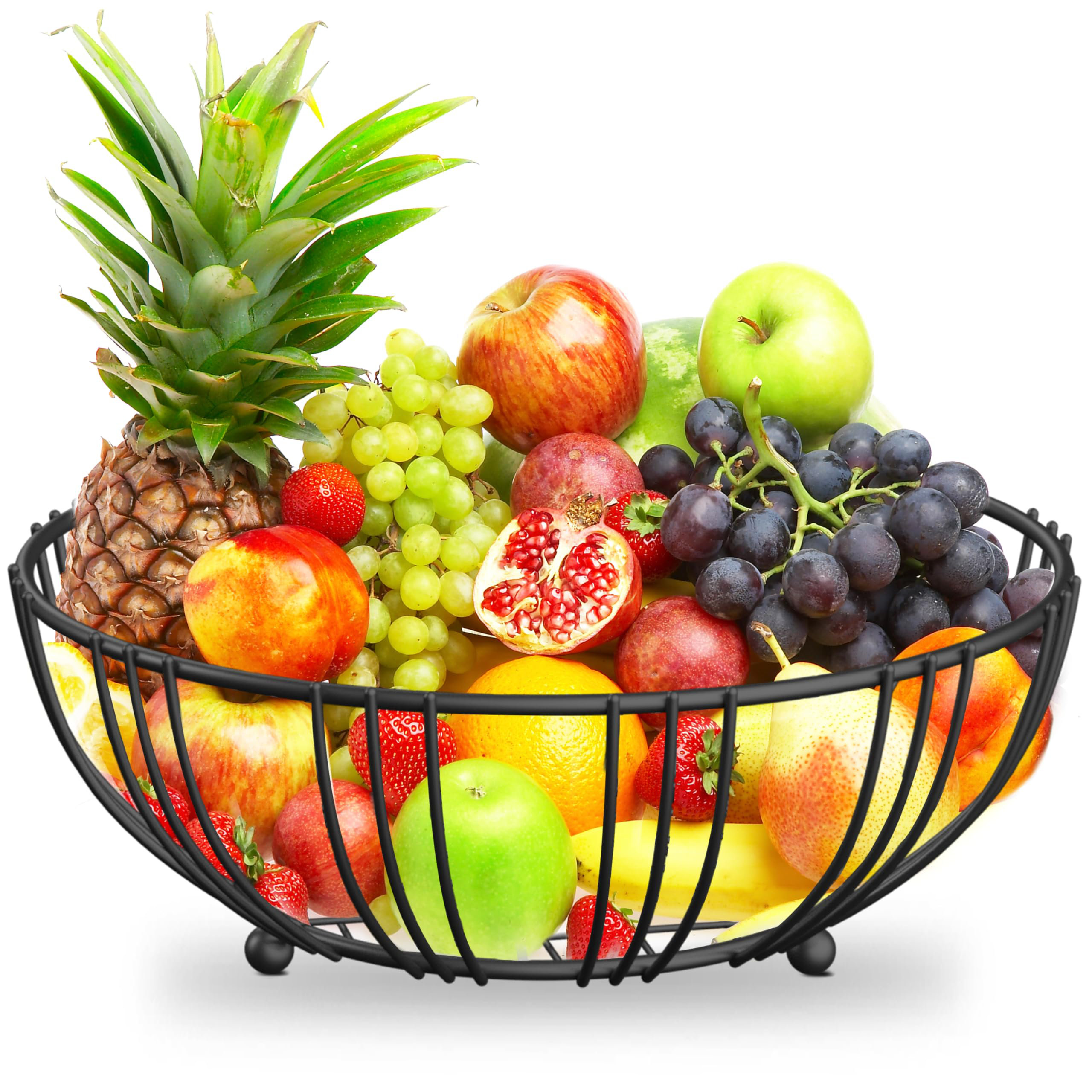 Prep & Savour Costa Metal Fruit Bowl