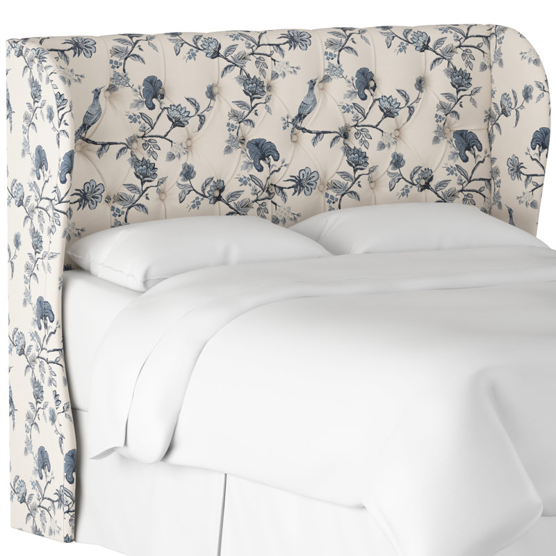 Elsa Upholstered Headboard, California King, Shaana Indigo