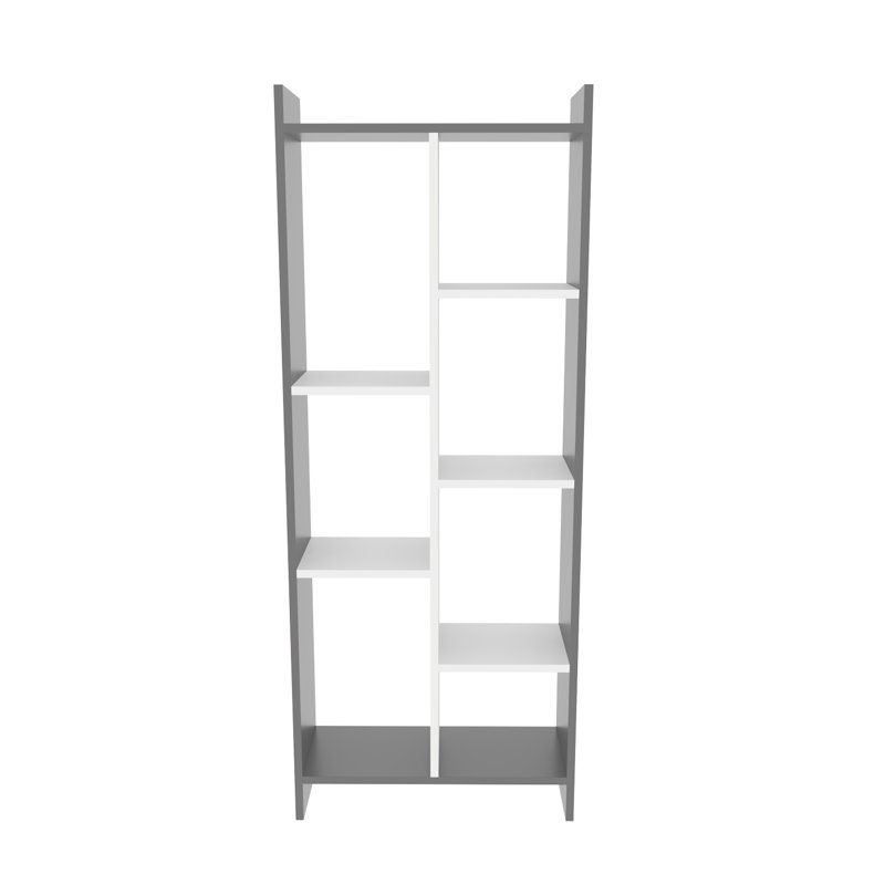 Bibliothèque Leniah, Blanc, Blanc / gris anthracite