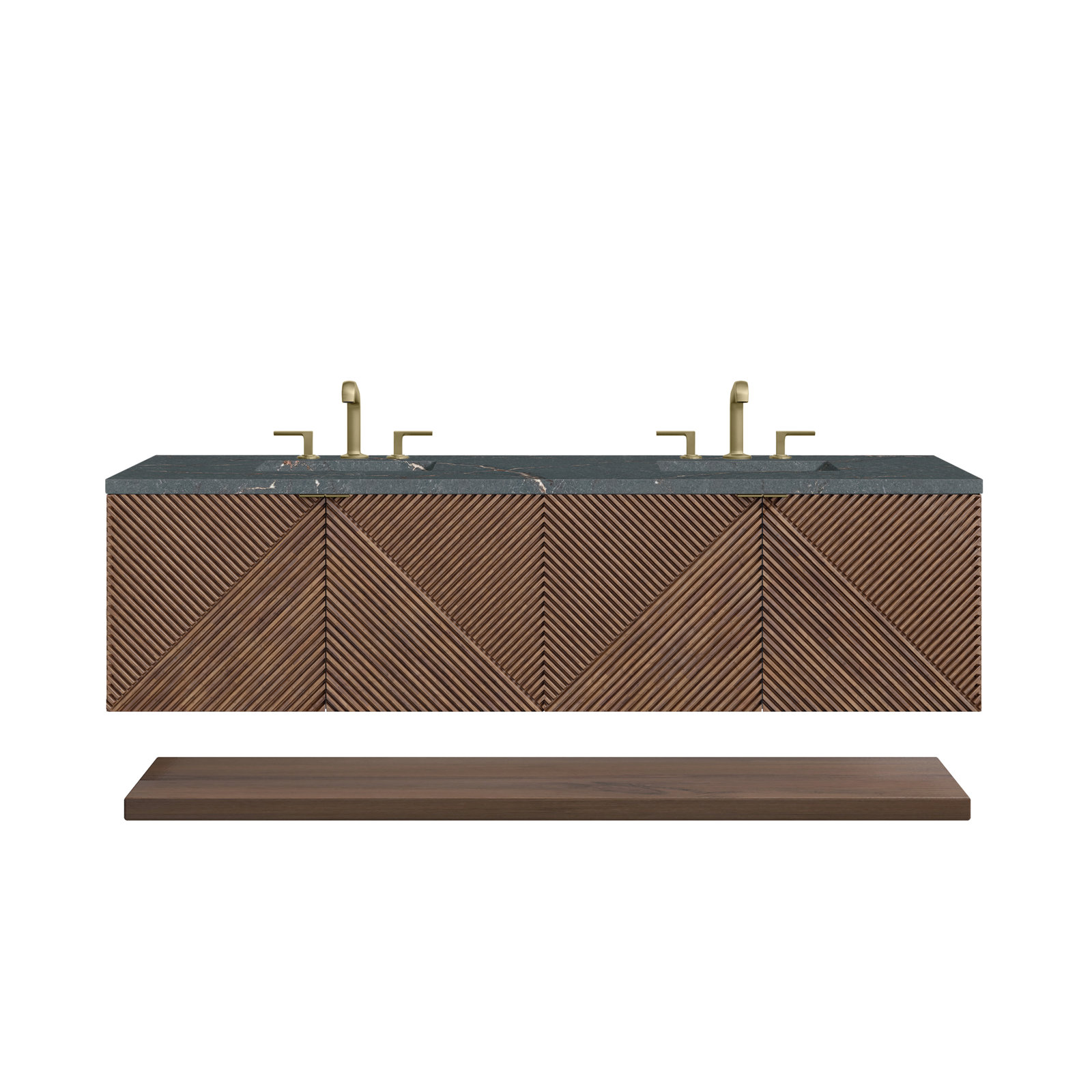 Marcello 72'' Double Bathroom Vanity, Parisien Bleu, 8" Widespread