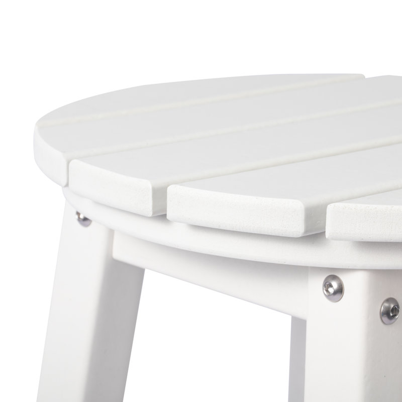Tabouret de comptoir rond 24 po Laguna, Blanc