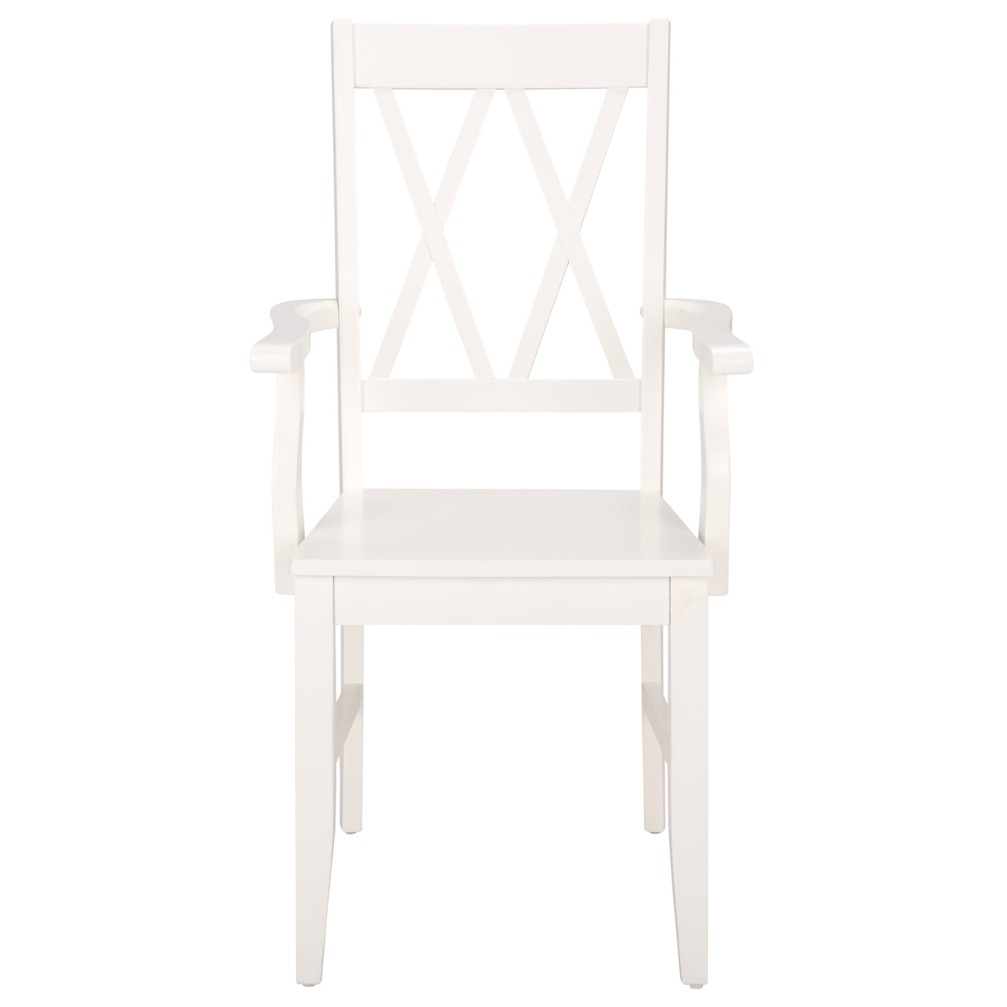 Yelena Double X-Back Arm Chair, White