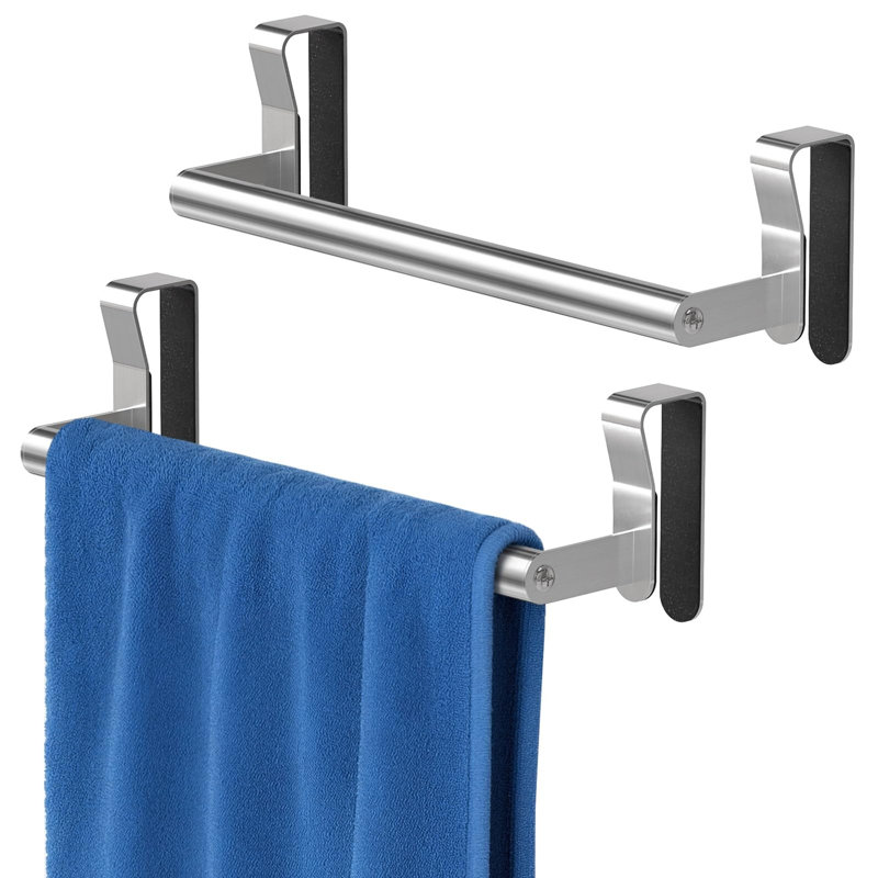 Ensemble de 2 barres à serviettes en acier inoxydable, Nickel brossé
