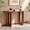 Modern solid wood console table.