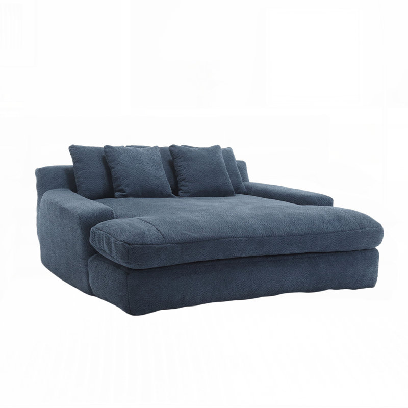 Canapé en chenille à 2 places avec coussins à haute résilience et design élégant pour une détente confortable et une décoration intérieure