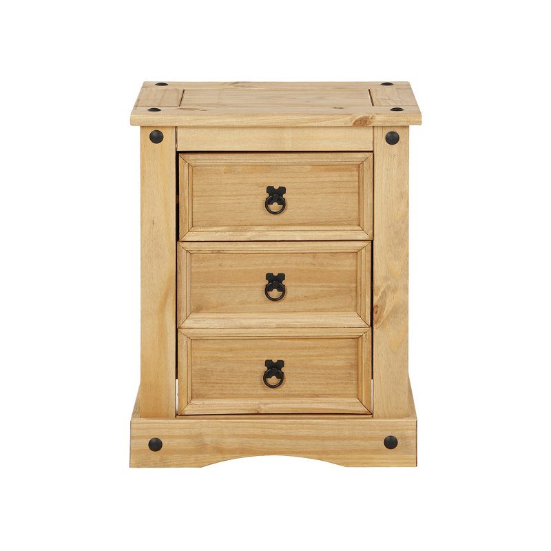 Dean 53cm W Solid Wood Bedside Table