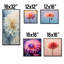 Ensemble de salon mural blanc et bleu Dahlia-2030653661