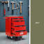 Chariot à outils multifonctionnel à 4 tiroirs avec roues, rangement pour chariot à outils roulant en métal pour atelier de garage-88153451