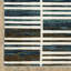 Tapis rayé rayé ivoire / bleu Rayan-200618692