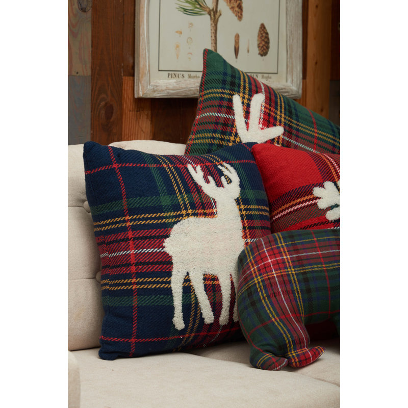 18" x 18" Blue Deer Throw Pillow