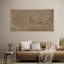 «Mid Century Shape Abstract Dot Matrix», reproduction d'art encadrée sur toile dans des tons de terre-96074454-111664883