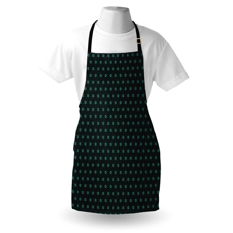 Tablier East Urban Home Stars unisexe, lignes triangulaires, taille adulte, noir turquoise