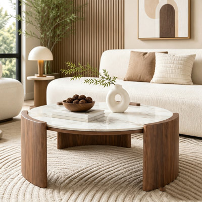 31.5-Inch Modern Round Coffee