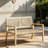 Outdoor Wicker and Acacia Wood Loveseat