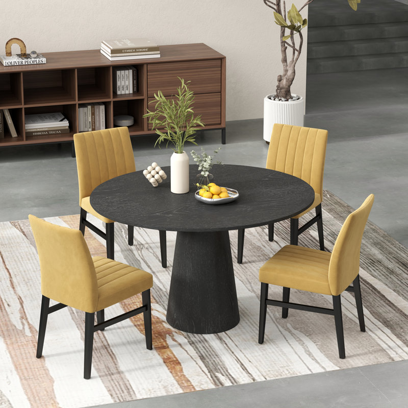 Ensemble repas 5 pièces Samien Butler, Jaune