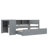 Daybed With Trundle & Desk, Wood Frame With Storage Shelves-663695393-663695394