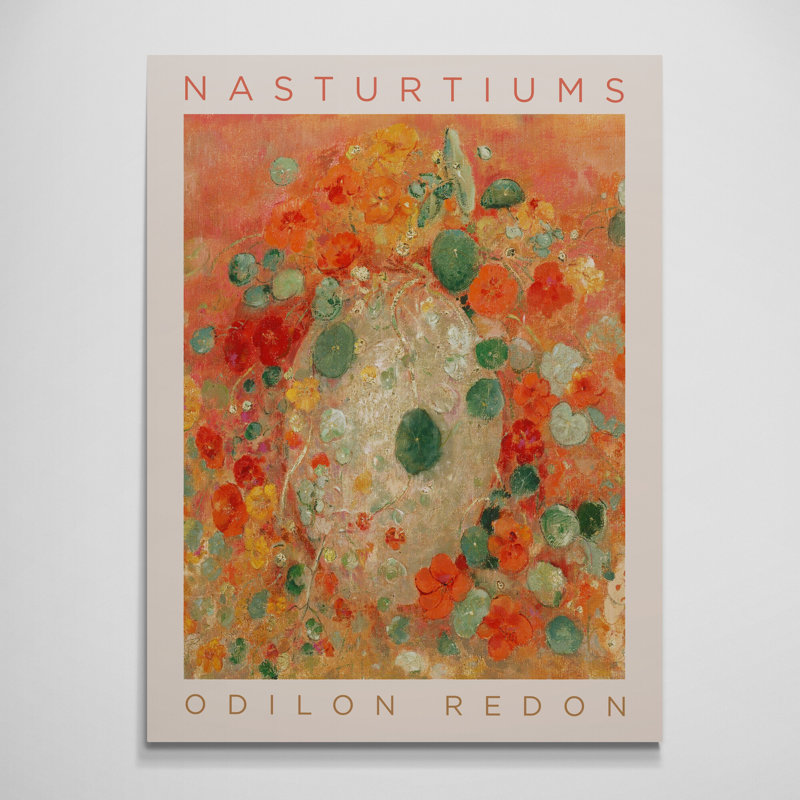 Nasturtiums by Odilon Redon - Wrapped Canvas Art Prints, 82 cm H x 61 cm W