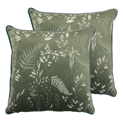 Furn. Floral Square Throw Cushion