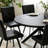 45.3"  Round Dining Table Set For 4, Extendable Wood Table With Faux Leather Chairs, Modern Kitchen Dining Room Set-1725856923