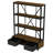 3-Shelf Metal Bookcase With Drawers For Home Office, Open Bookcase, Vintage Industrial Style Bookcase With LED-130284962