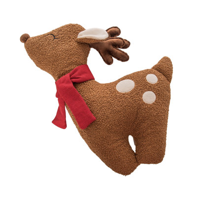 Coussin en forme de renne en tissu Cozy Christmas