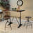 Ferryhill Solid Wood Top Metal Base Dining Table
