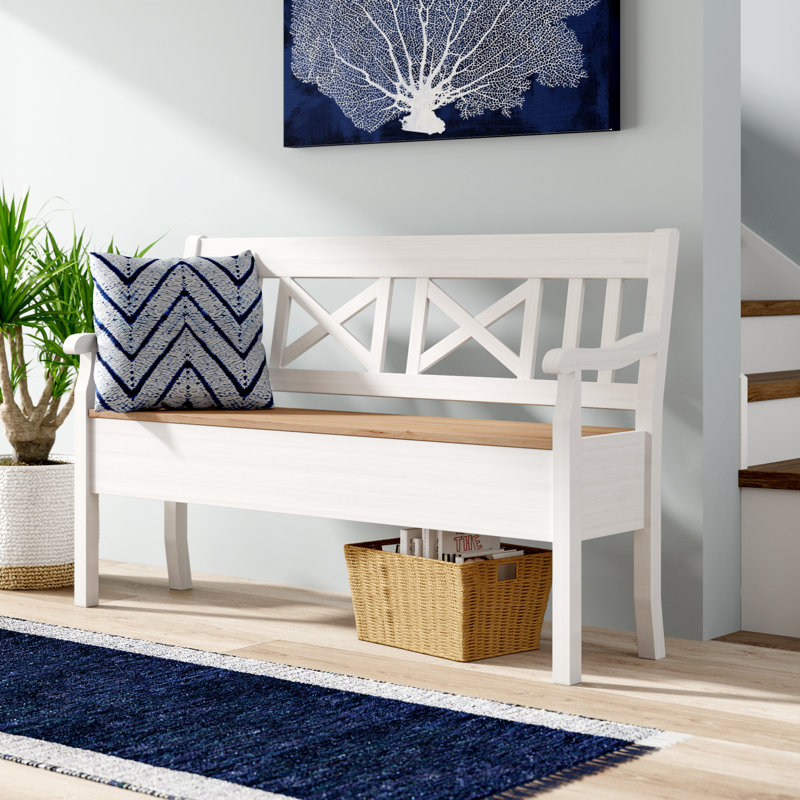 Polebridge Solid Wood Storage Bench, Leach-coloured/Leach-coloured