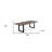 102" Brown And Black Solid Wood And Metal Sled Base Dining Table