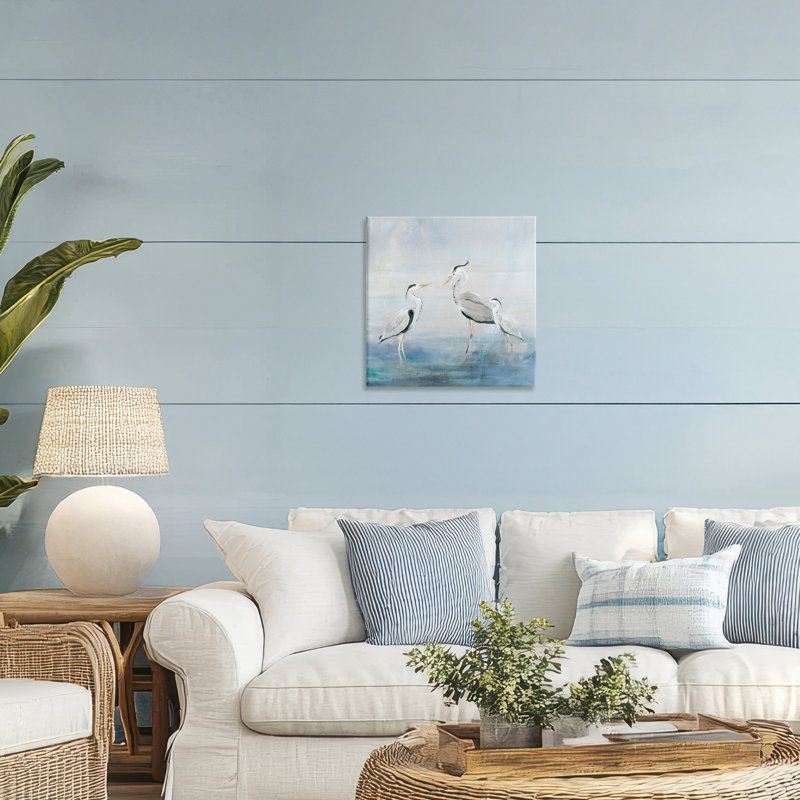 Coastal Heron Family, conception de Lily K., H 17 po x l 17 po