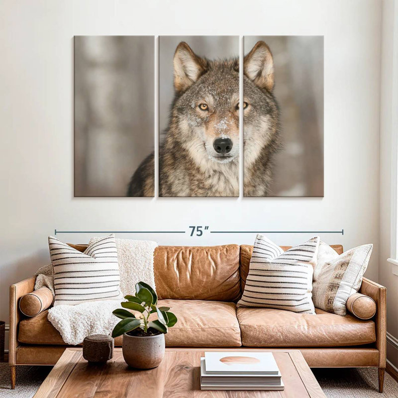 Gray Wolf Stare, 42" H x 65" W