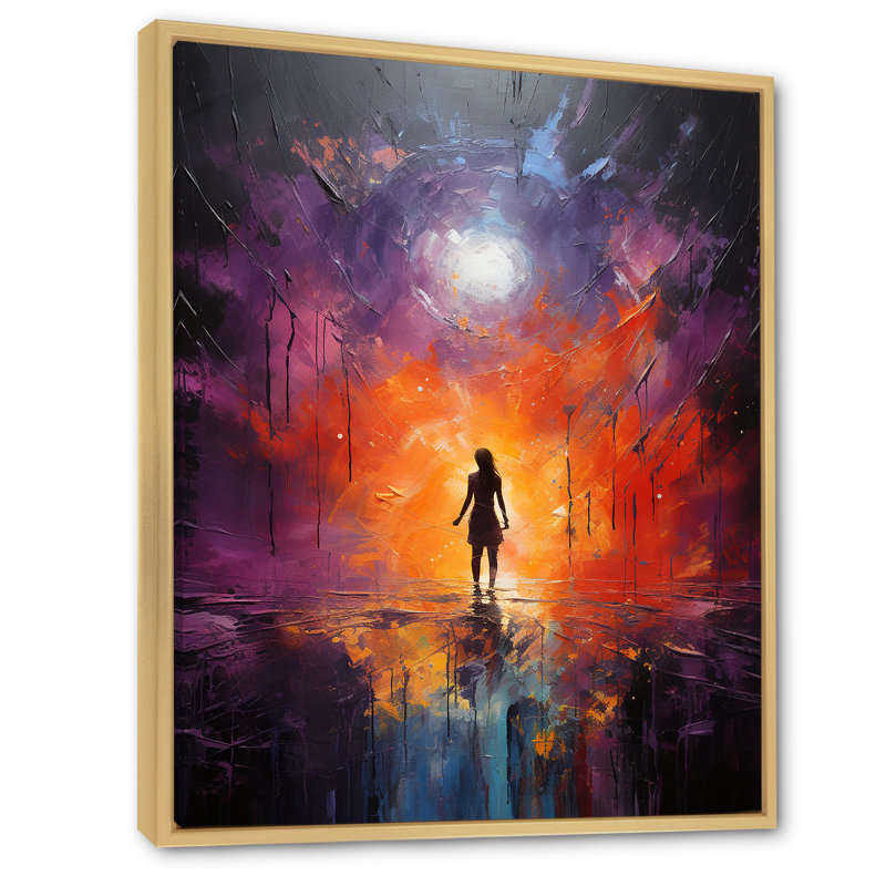 Impression sur toile, "Mediation TranscendENTal Awesome", H 40 po x l 30 po x P 1,5 po, Cadre naturel flottant