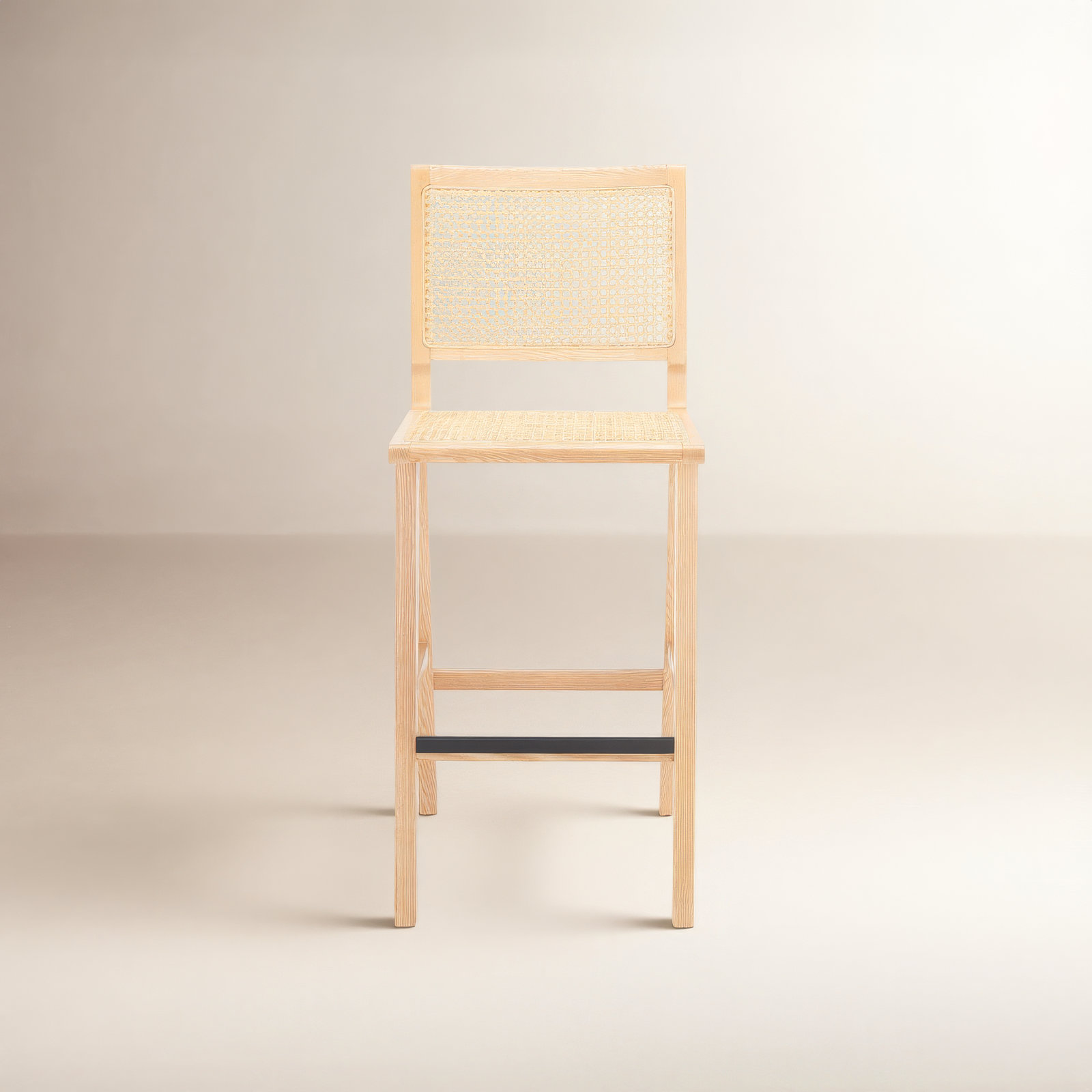 Atticus Bar Stool, Natural, Bar Stool (29.5" Seat Height)