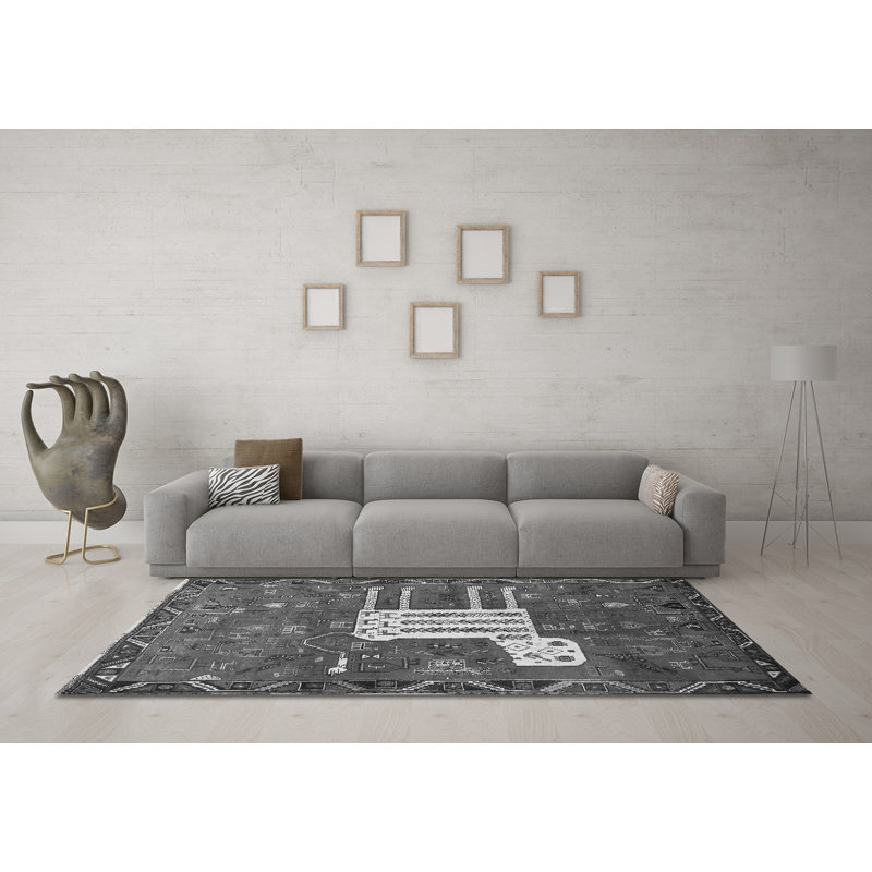 Mogle Performance Animal Print Indoor Rug, Round 8'