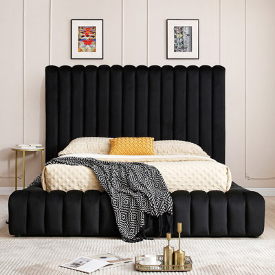 Kaydence Velvet Platform Bed