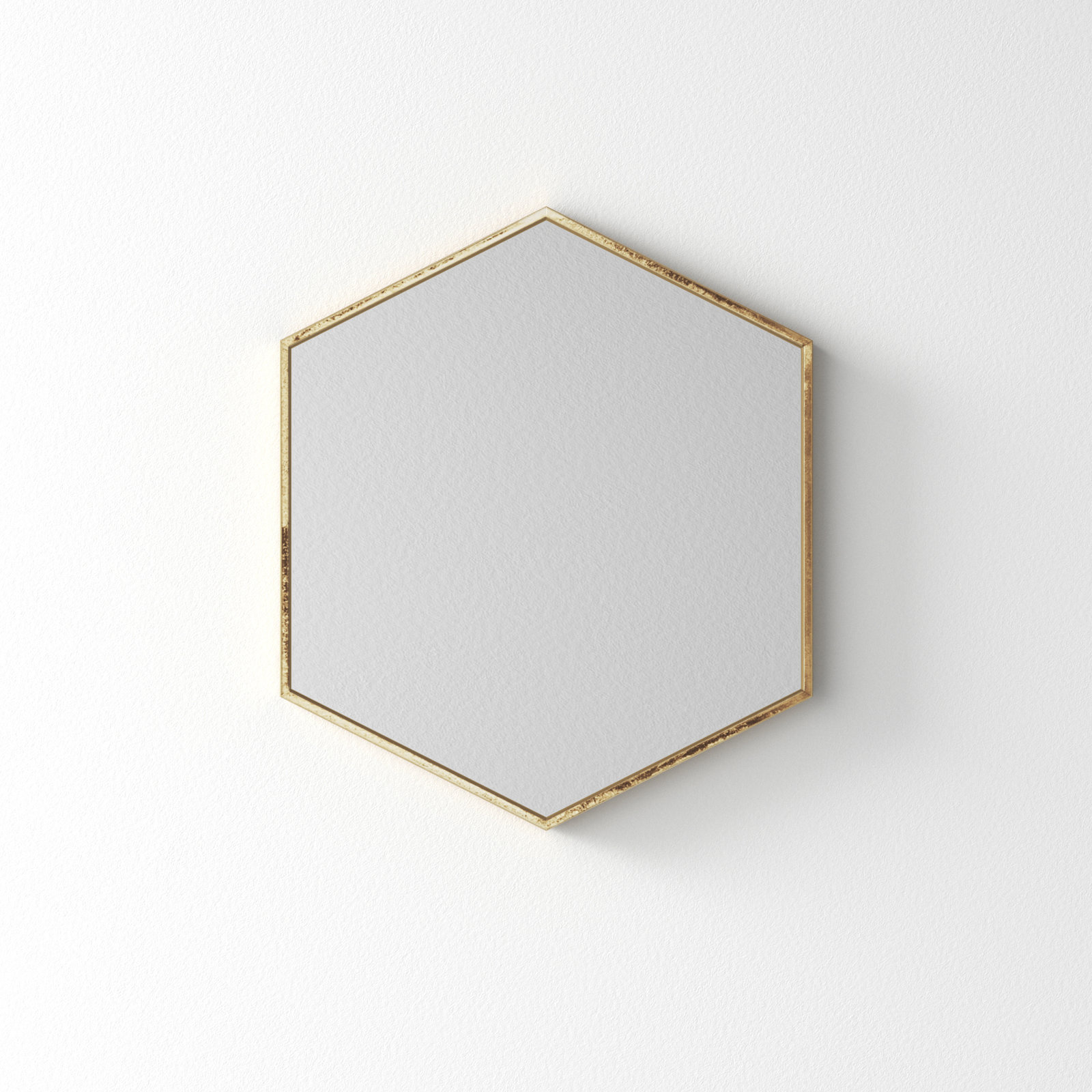Breckler Accent Mirror, Gold, 25.75" x 22"