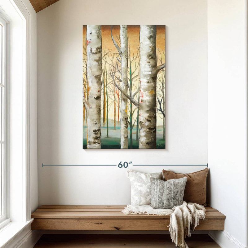Alvord Gold Birch Forest III, 45" H x 30" W