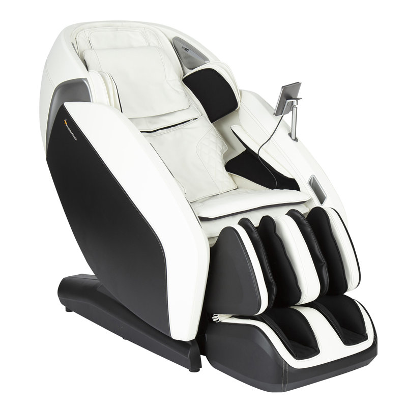 Fauteuil de massage Certus, Simili cuir blanc
