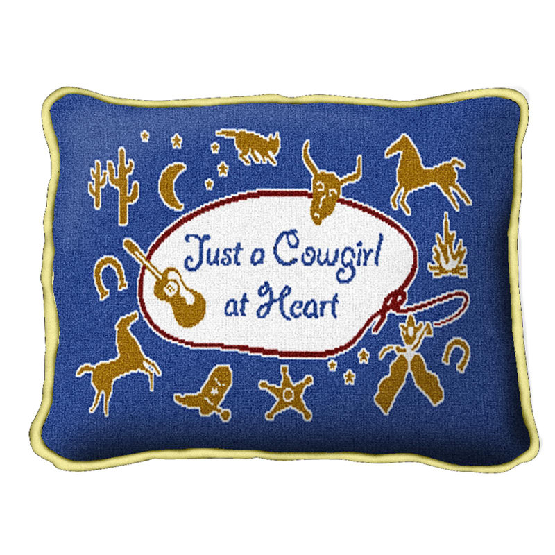 Coussin en coton Cowgirl at Heart