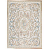 Hand-Knotted High-Quality Beige and Beige Area Rug