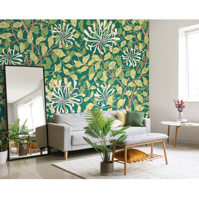 Honeysuckle Olive Wall Mural