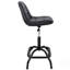 Tabouret de bar pivotant à 360 ° à hauteur réglable avec dossier haut, tabouret de comptoir moderne pour bar, magasin, cuisine