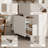 Aquinnah Solid Wood Rolling Bathroom Storage Cabinet with Pull‑Out Drawers, Toilet Paper Side Organizer