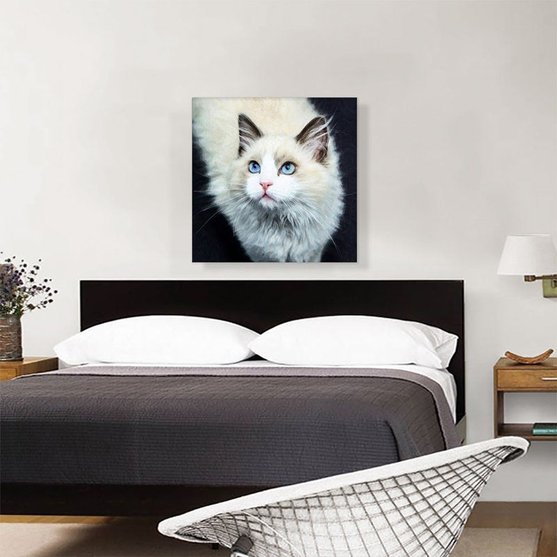 Ragdoll Cat Breed - reproduction d'art sur toile tendue, H 26 po x l 26 po x P 0,75 po